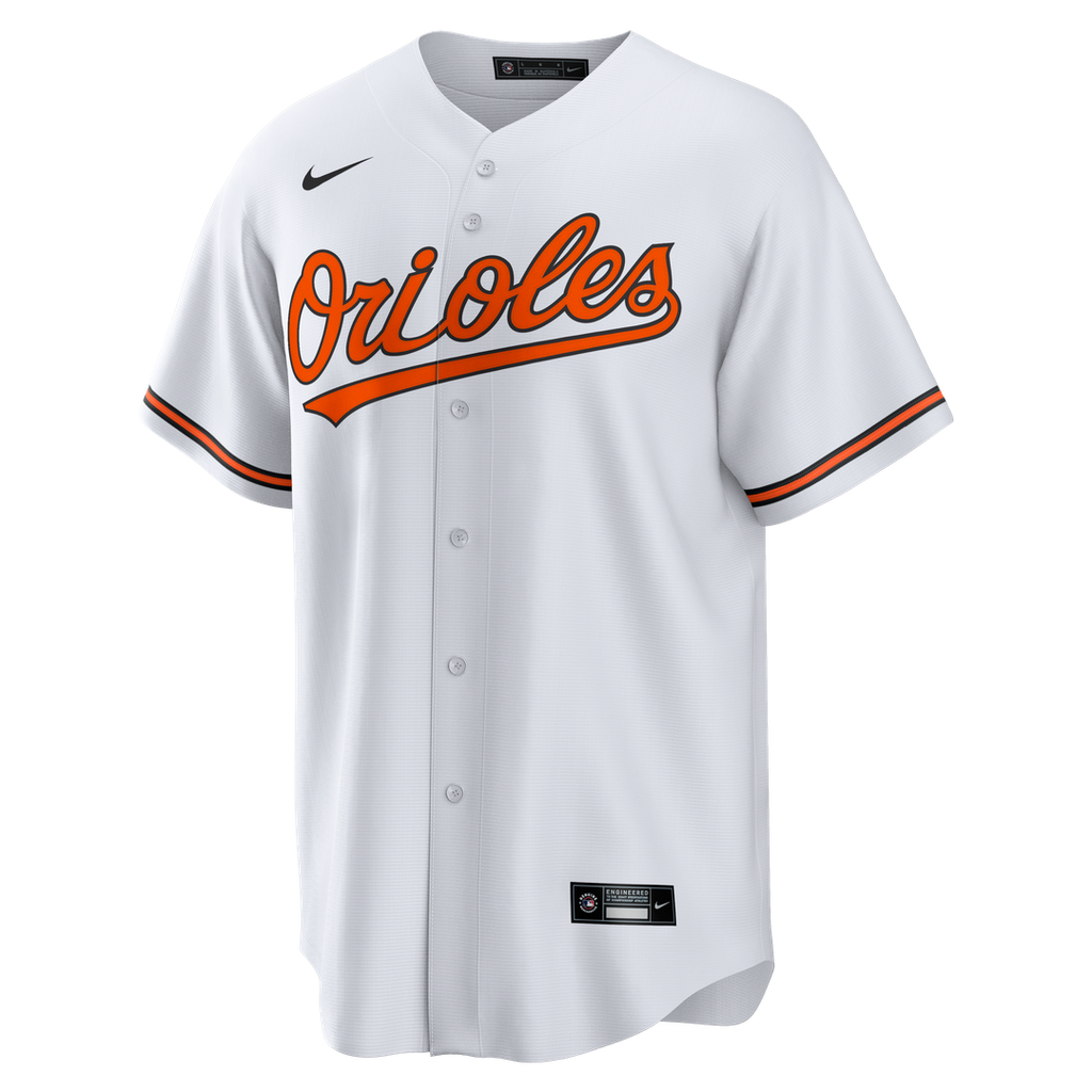 Baltimore Orioles Nike White Home Big & Tall Replica Jersey product image 2, provided for visual reference and product