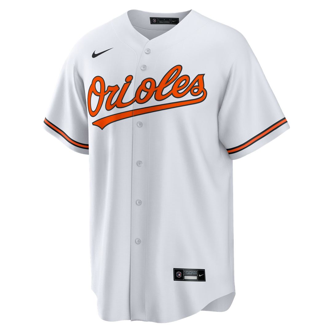 Baltimore Orioles Nike White Home Big & Tall Replica Jersey product image 2, provided for visual reference and product