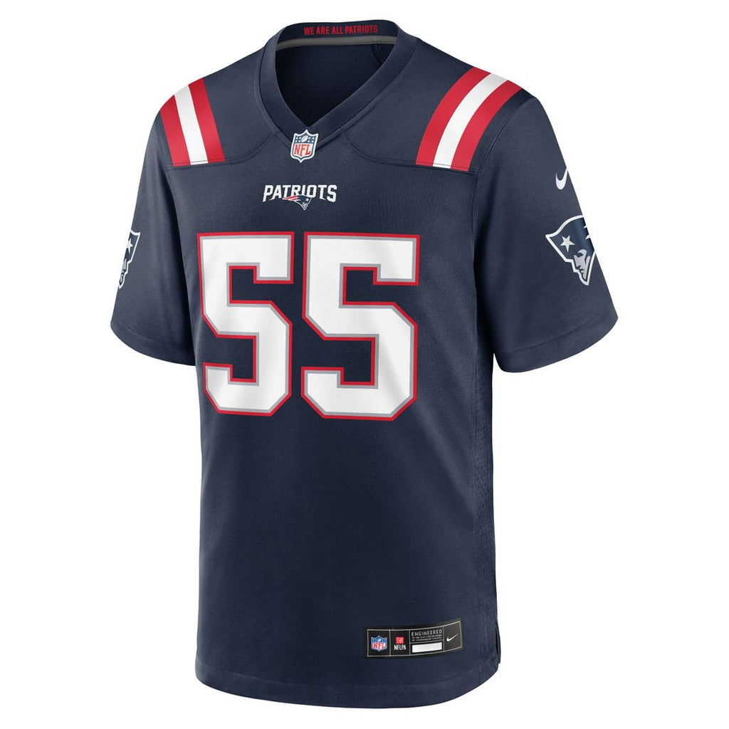 New England Patriots Jared Wilson Nike Navy Team Game Jersey product image 4, provided for visual reference and product