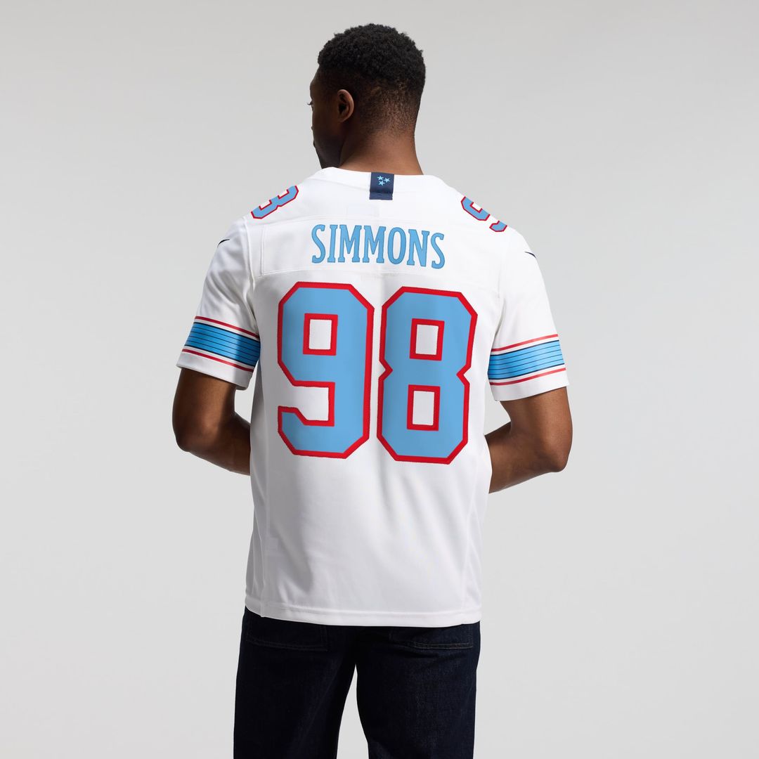 Tennessee Titans Jeffery Simmons Nike White Vapor F.U.S.E. Stitched Limited Jersey product image 18, provided for visual