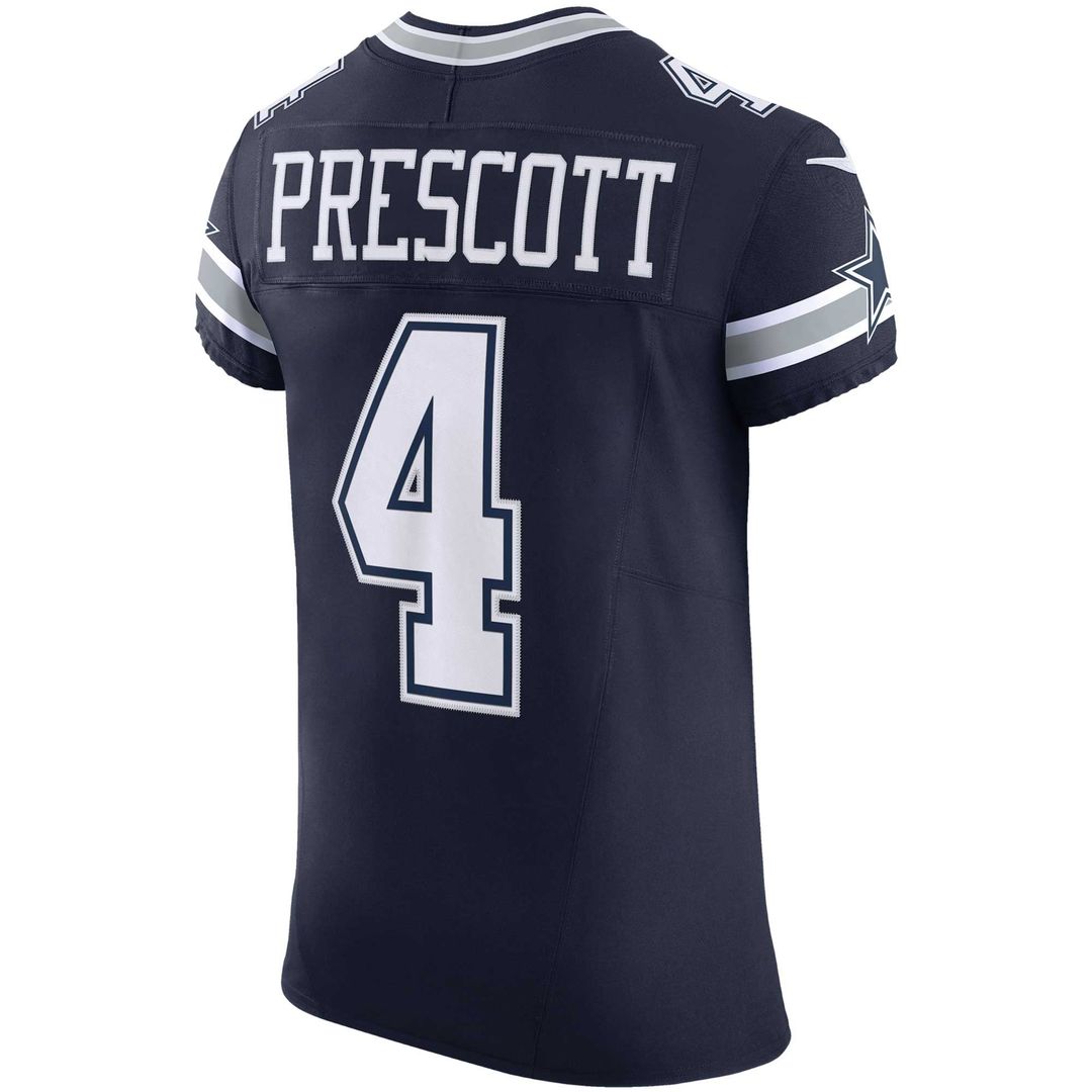 Dallas Cowboys Dak Prescott Nike Navy Team Vapor F.U.S.E. Elite Jersey product image 3, provided for visual reference and