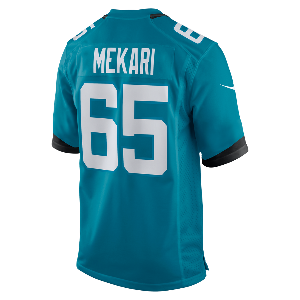 Jacksonville Jaguars Patrick Mekari Nike Teal Team Game Jersey product image 3, provided for visual reference and product