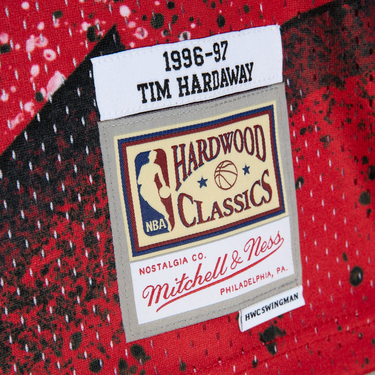 Miami Heat Mitchell & Ness Tim Hardaway 1996 Hyper Hoops Swingman Jersey - Scarlet product image 6, provided for visual
