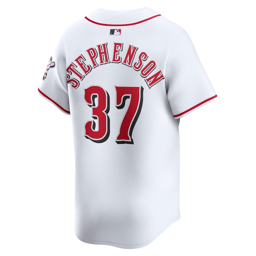 Cincinnati Reds Tyler Stephenson Nike White Home Limited Player Jersey product image 3, provided for visual reference and