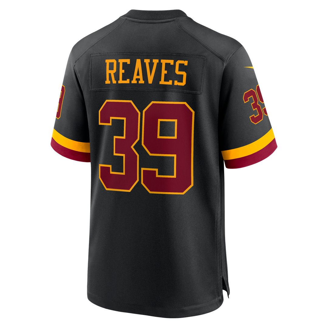 Washington Commanders Jeremy Reaves Nike Black Hail Raiser Alternate Game Jersey product image 3, provided for visual