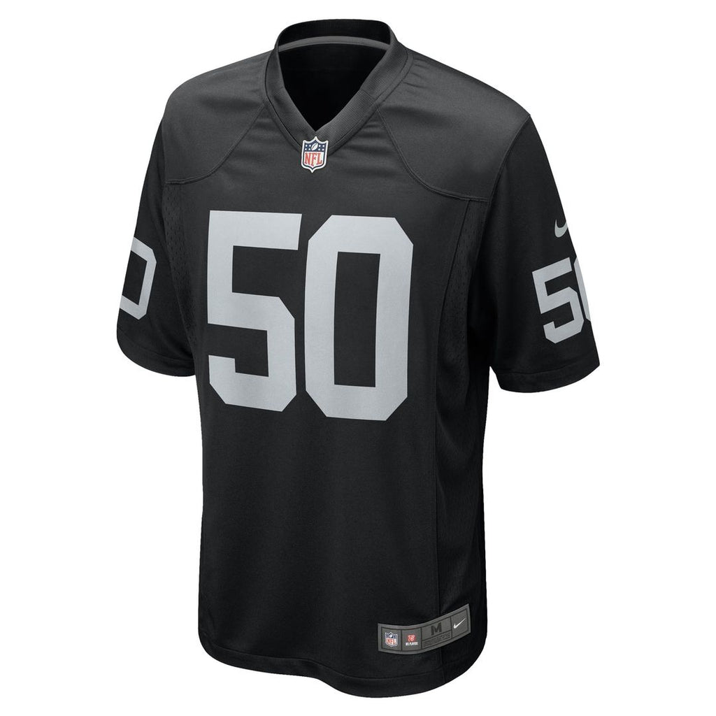Las Vegas Raiders Jacob Bobenmoyer Nike Black Game Player Jersey product image 2, provided for visual reference and product