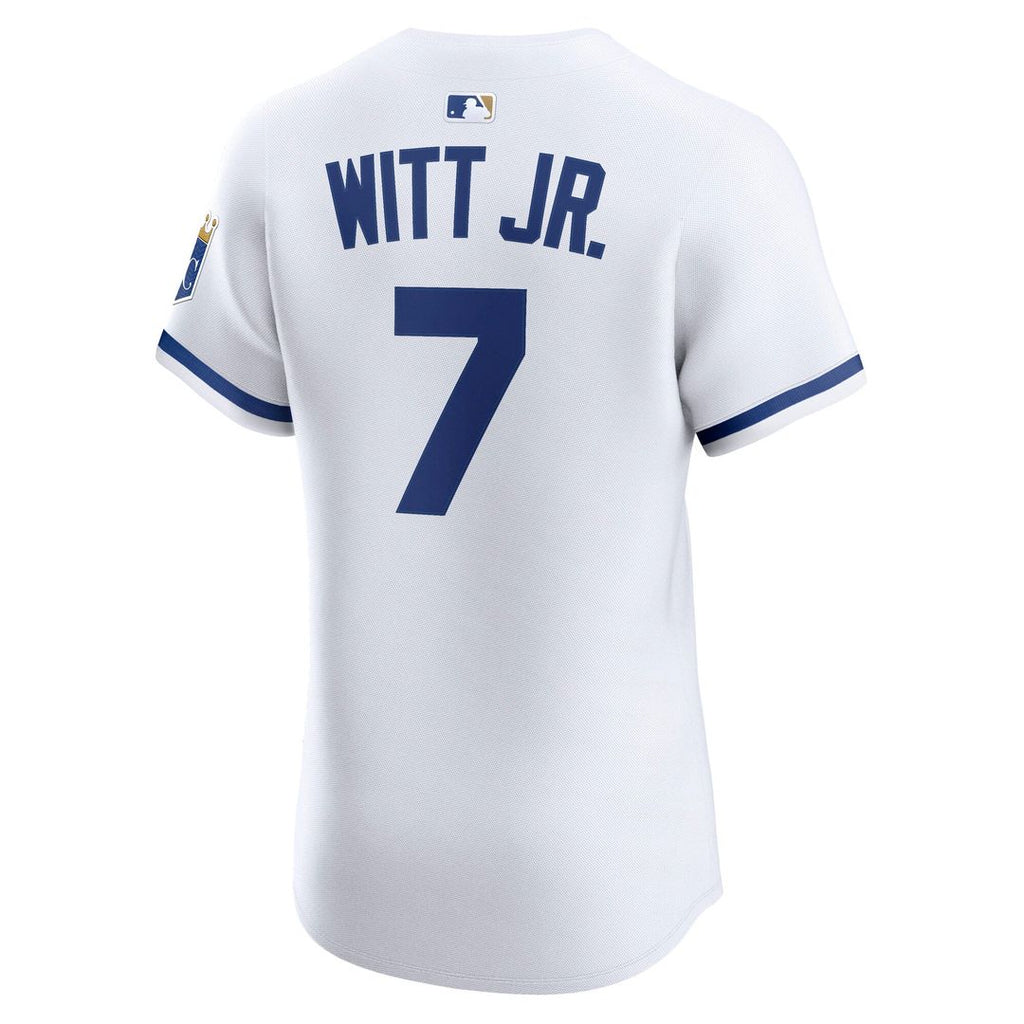 Kansas City Royals Bobby Witt Jr. Nike White Home Elite Player Jersey product image 6, provided for visual reference and