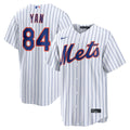 New York Mets Jefry Yan Nike White Home Replica Jersey product image 1, provided for visual reference and product detail