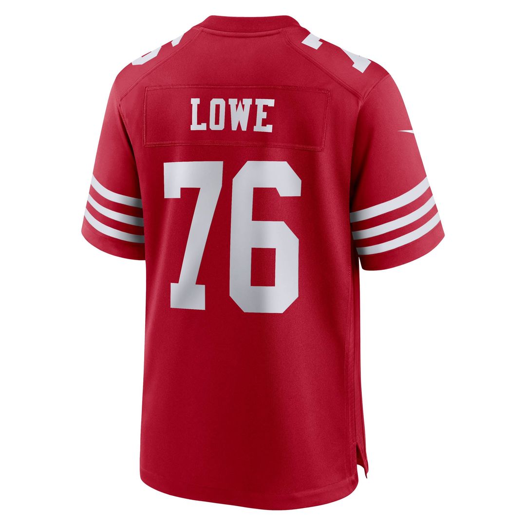 San Francisco 49ers Vederian Lowe Nike Scarlet Team Game Jersey product image 3, provided for visual reference and product