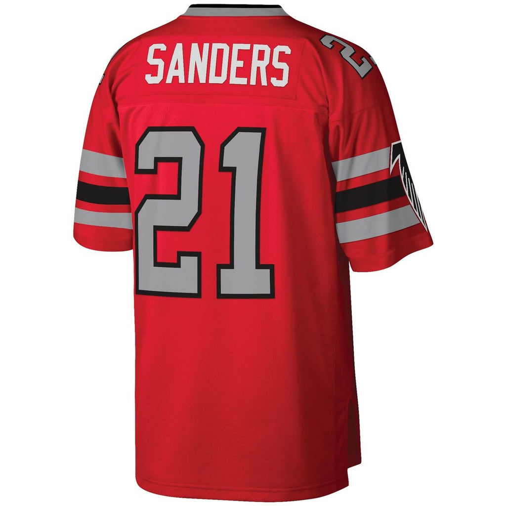 Atlanta Falcons Deion Sanders Mitchell & Ness Red Legacy Replica Jersey product image 6, provided for visual reference and