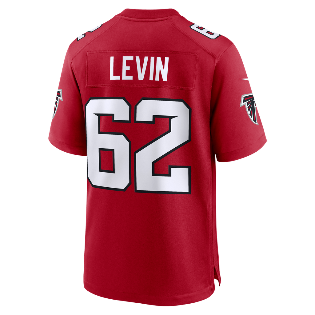 Atlanta Falcons Corey Levin Nike Red Team Game Jersey product image 3, provided for visual reference and product detail