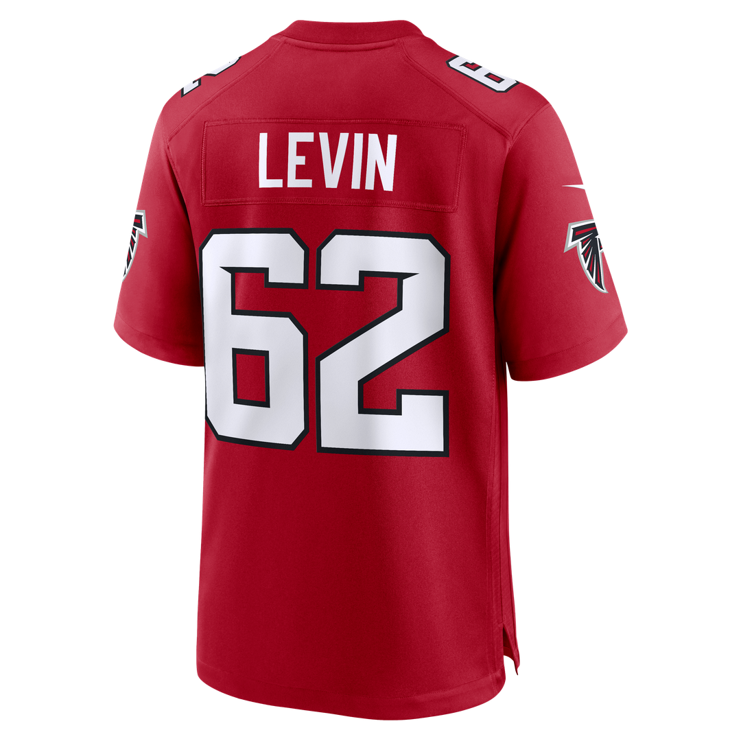 Atlanta Falcons Corey Levin Nike Red Team Game Jersey product image 3, provided for visual reference and product detail
