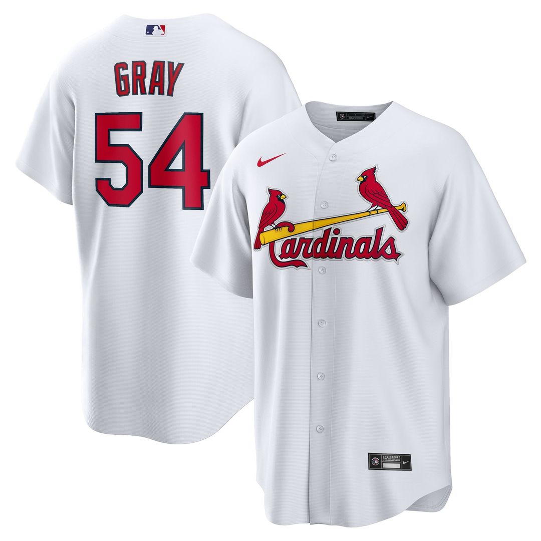 St. Louis Cardinals Sonny Gray Nike White Home Replica Jersey product image 1, provided for visual reference and product