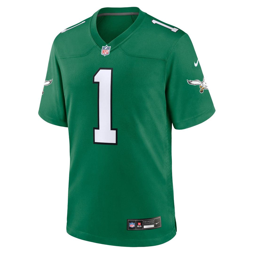 Philadelphia Eagles Jalen Hurts Nike Kelly Green Alternate Game Player Jersey product image 2, provided for visual reference