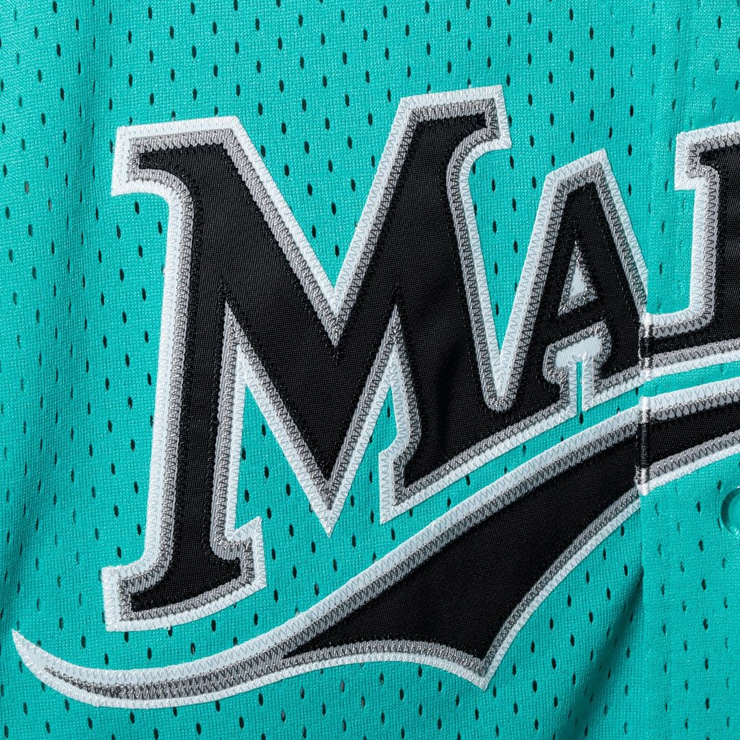 Florida Marlins Andre Dawson Mitchell & Ness Teal Cooperstown Collection Mesh Batting Practice Button-Up Jersey product