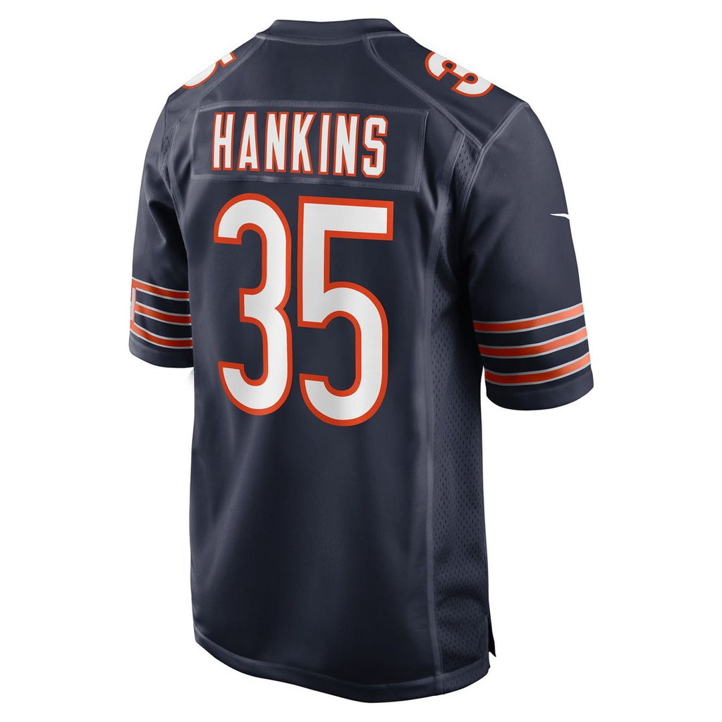 Chicago Bears Deion Hankins Nike Navy Team Game Jersey product image 3, provided for visual reference and product detail