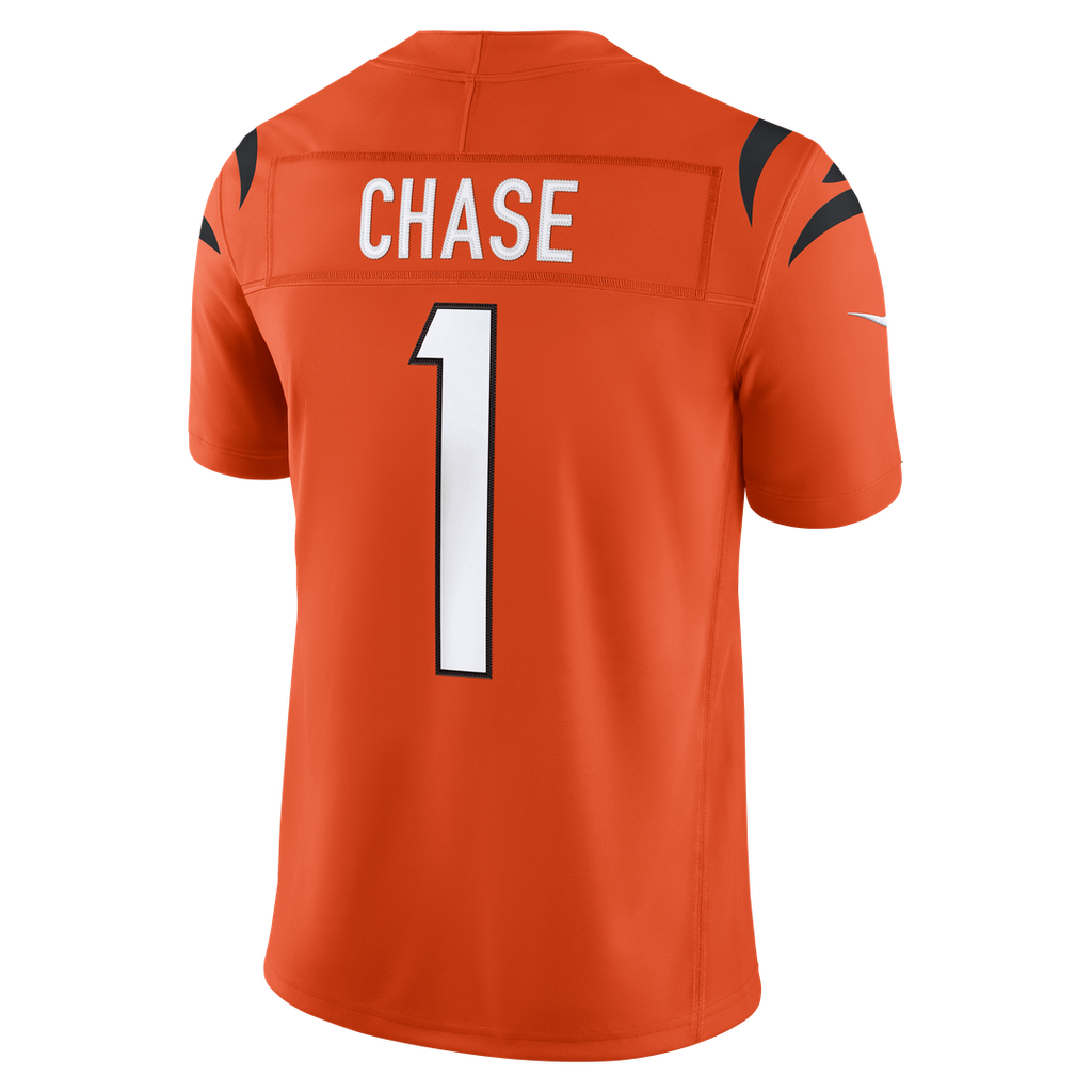 Cincinnati Bengals Ja'Marr Chase Nike Orange Alternate Vapor F.U.S.E. Stitched Limited Jersey product image 6, provided for