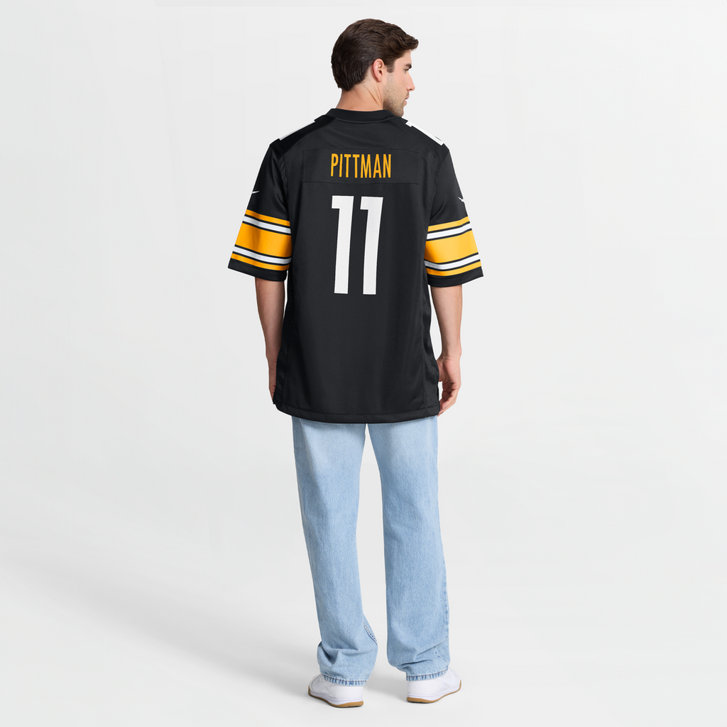 Pittsburgh Steelers Michael Pittman Jr. Nike Black Game Jersey product image 5, provided for visual reference and product