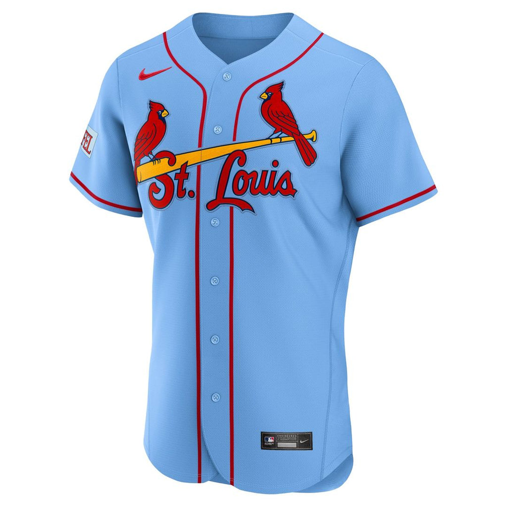 St. Louis Cardinals Nike Light Blue Alternate Sponsor Patch Authentic Jersey product image 2, provided for visual reference