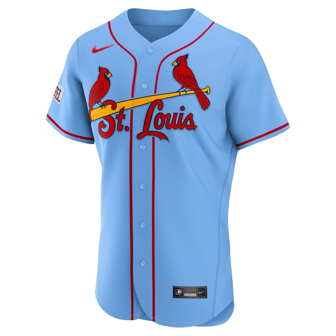 St. Louis Cardinals Nike Light Blue Alternate Sponsor Patch Authentic Jersey product image 2, provided for visual reference