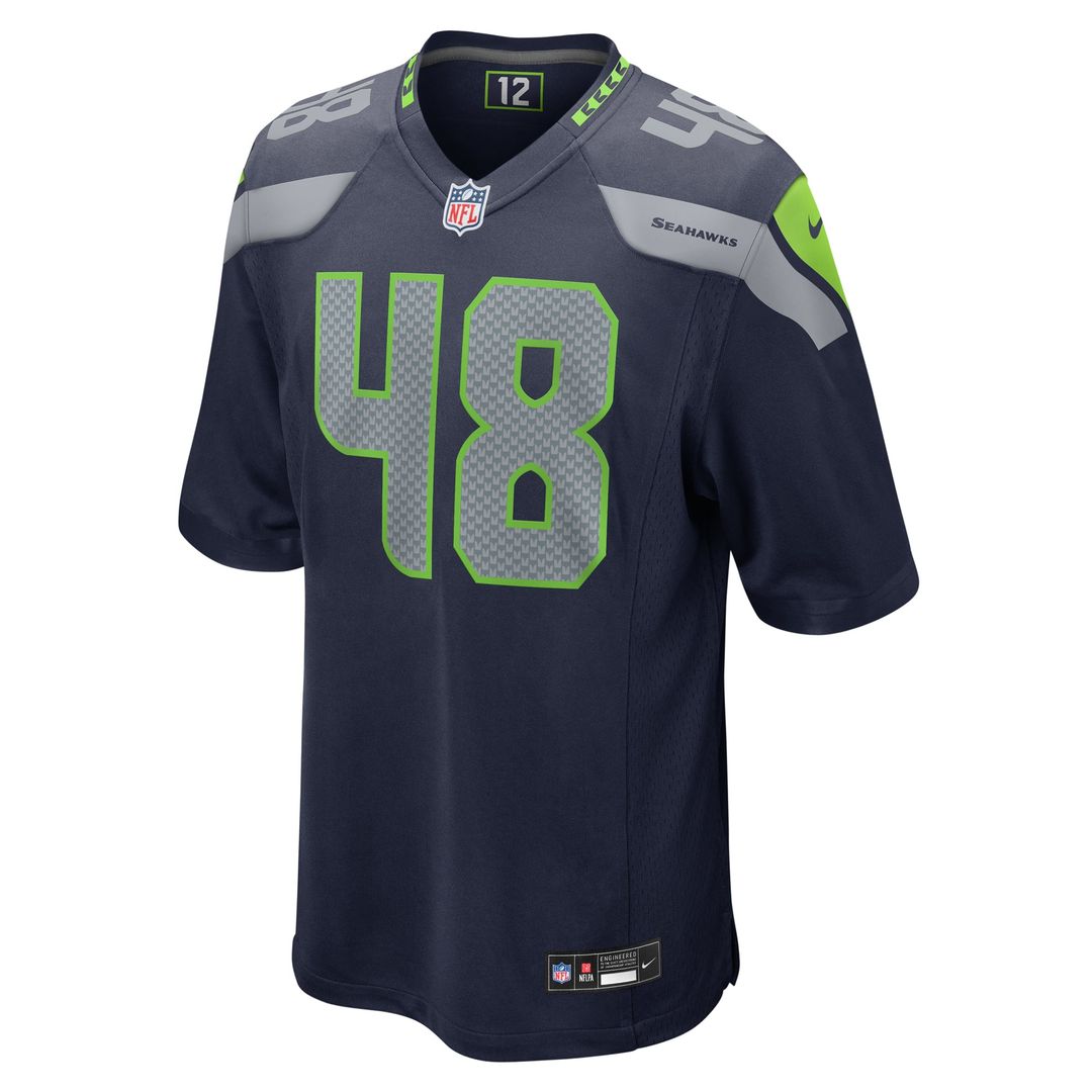Seattle Seahawks Tyrice Knight Nike College Navy Game Jersey product image 2, provided for visual reference and product