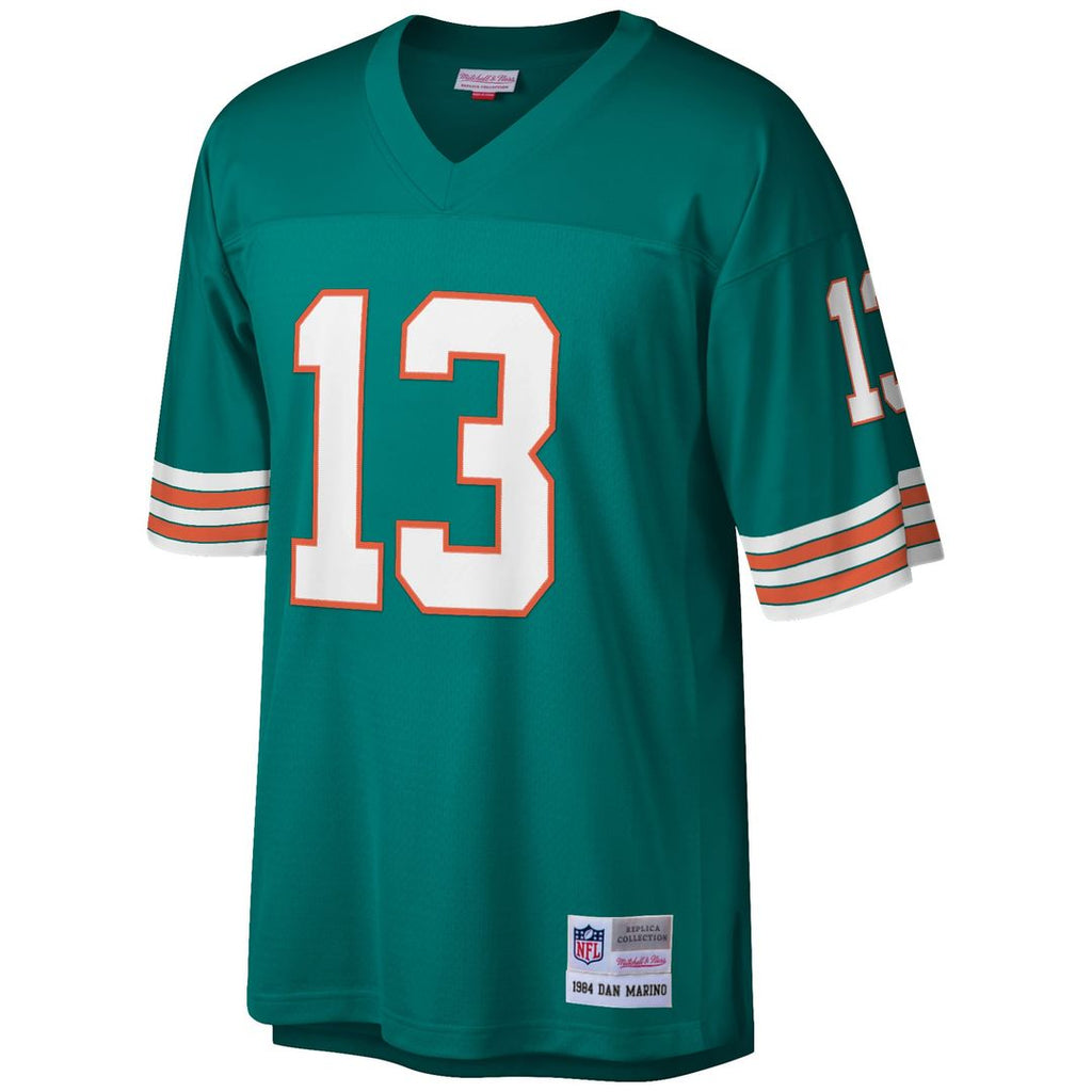Miami Dolphins Dan Marino Mitchell & Ness Aqua Big & Tall 1984 Retired Player Replica Jersey product image 2, provided for