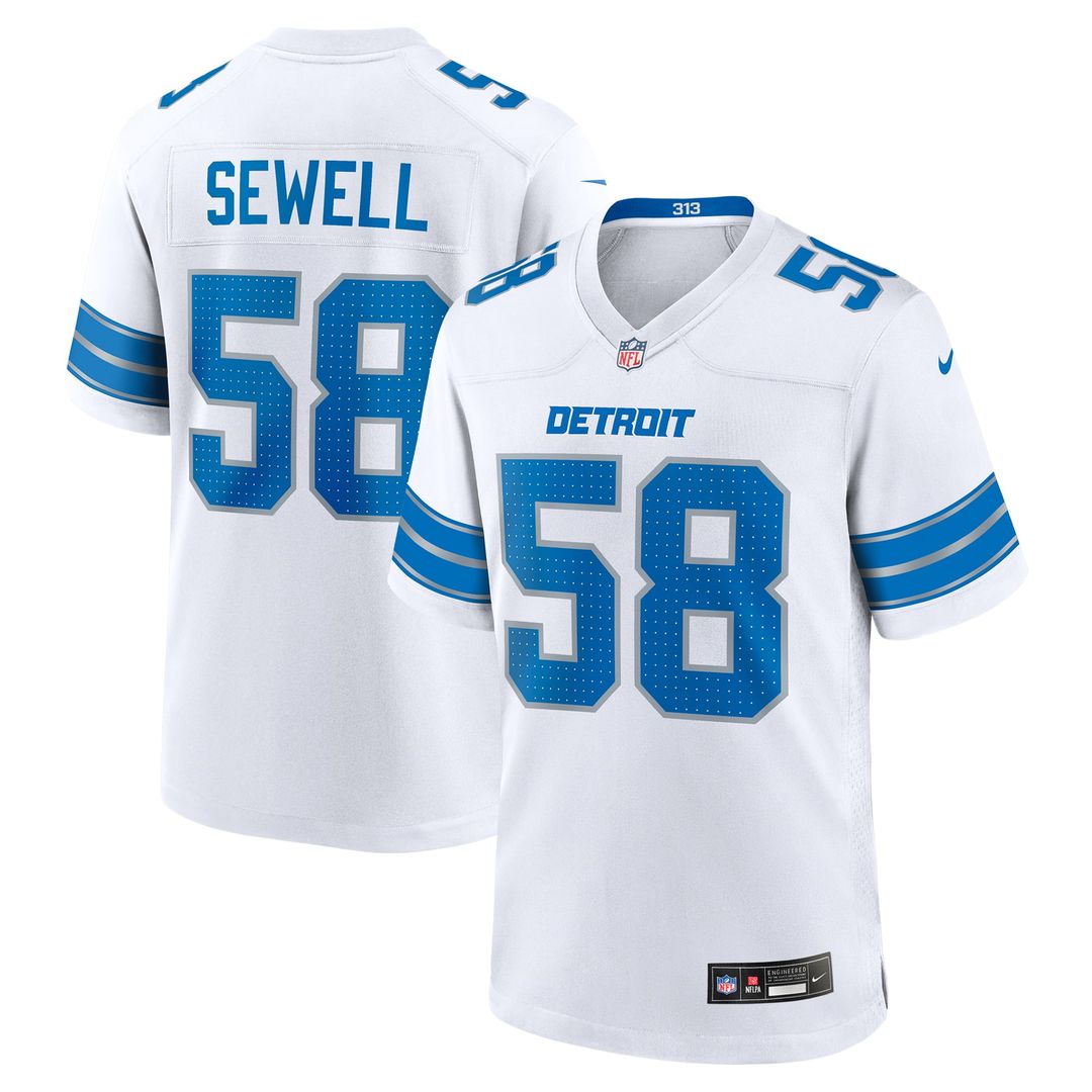 Detroit Lions Penei Sewell Nike Blue Game Jersey product image 23, provided for visual reference and product detail review