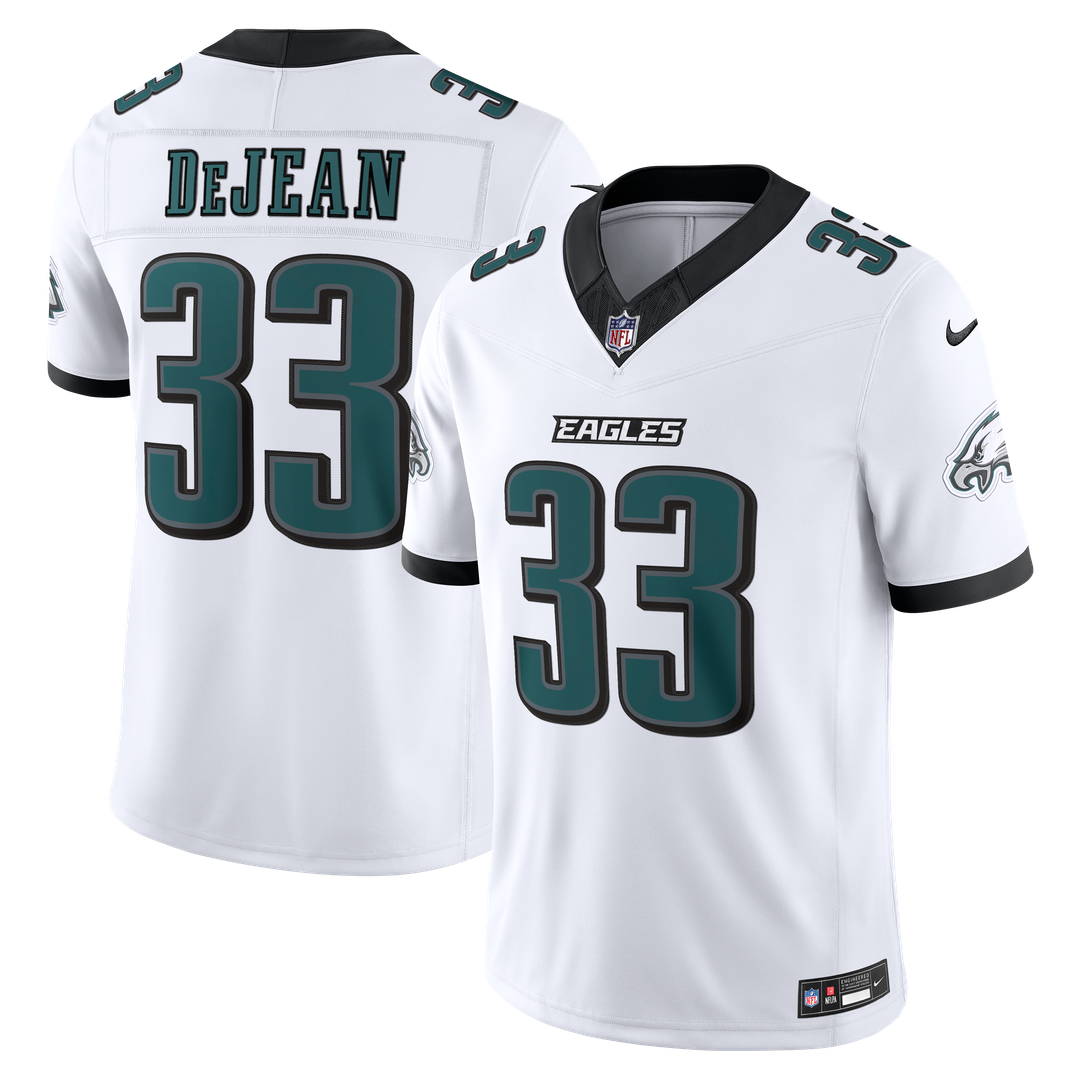 Philadelphia Eagles Cooper DeJean Nike White Vapor F.U.S.E. Stitched Limited Jersey product image 4, provided for visual