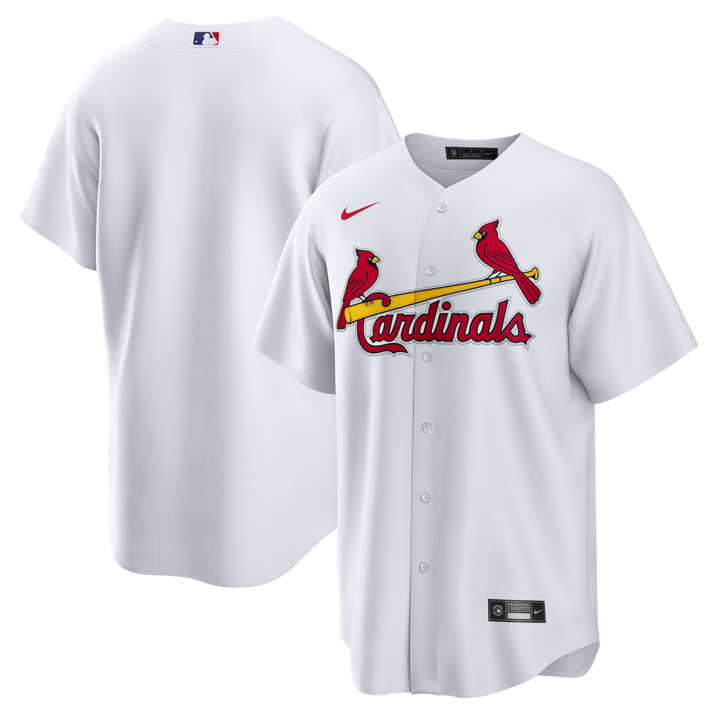 St. Louis Cardinals Nike White Home Big & Tall Replica Jersey product image 1, provided for visual reference and product