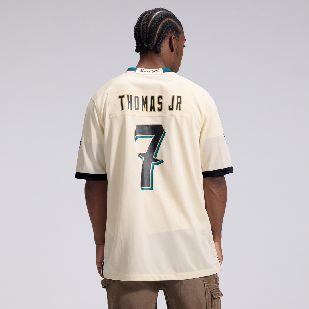 Jacksonville Jaguars Brian Thomas Jr. Nike Natural 2026 Rivalries Collection Game Jersey product image 3, provided for
