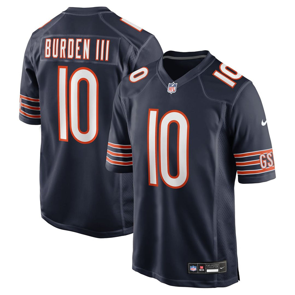 Chicago Bears Luther Burden III Nike Navy Team Game Jersey product image 1, provided for visual reference and product detail