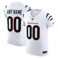 Cincinnati Bengals Nike White Vapor F.U.S.E. Elite Custom Jersey product image 1, provided for visual reference and product