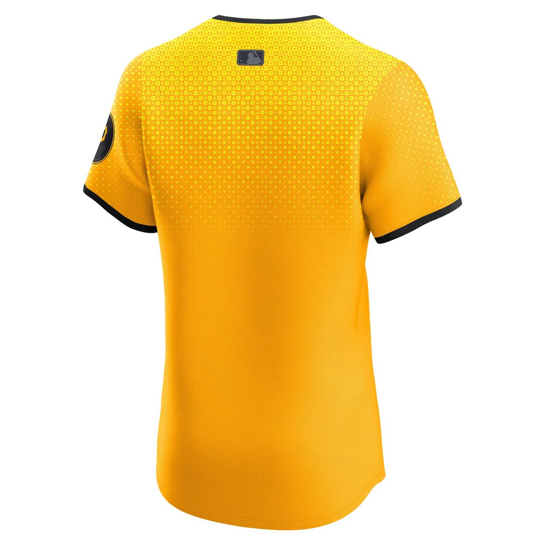 Pittsburgh Pirates Nike Gold City Connect Elite Jersey product image 3, provided for visual reference and product detail