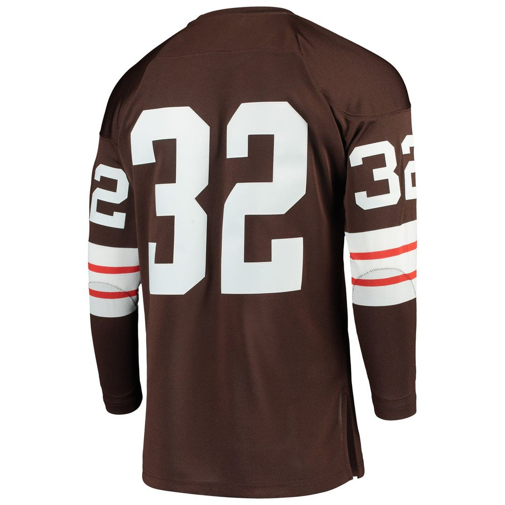 Cleveland Browns 1964 Jim Brown Mitchell & Ness Brown Authentic Throwback Retired Player Jersey product image 3, provided