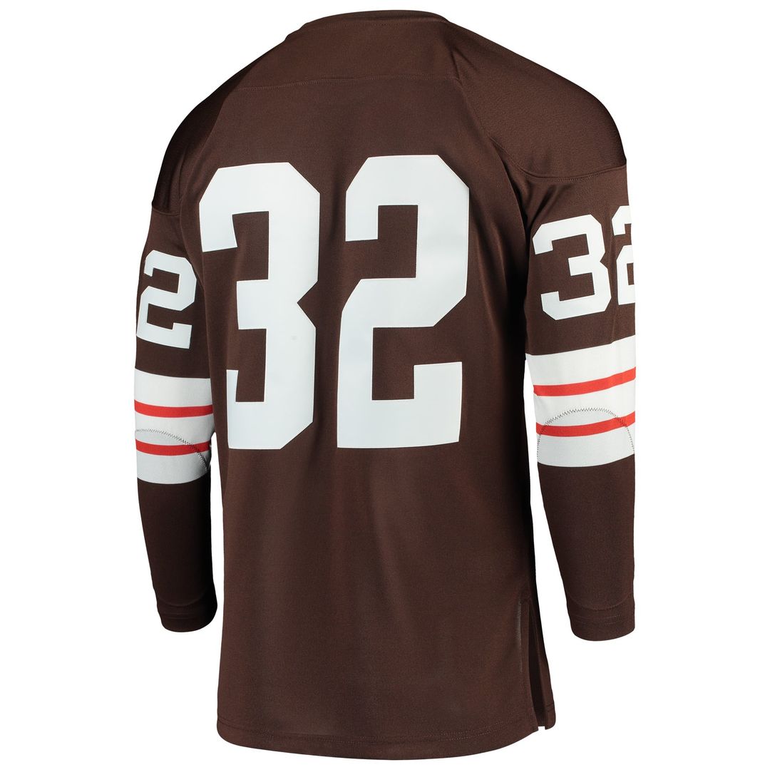 Cleveland Browns 1964 Jim Brown Mitchell & Ness Brown Authentic Throwback Retired Player Jersey product image 3, provided