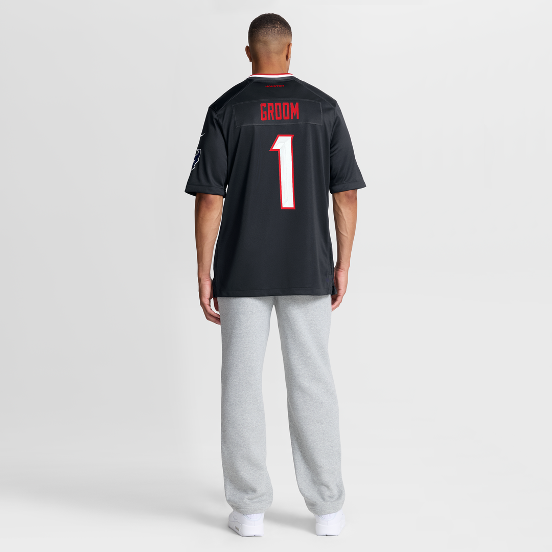 Houston Texans Number 1 Groom Nike Navy Game Jersey product image 8, provided for visual reference and product detail review