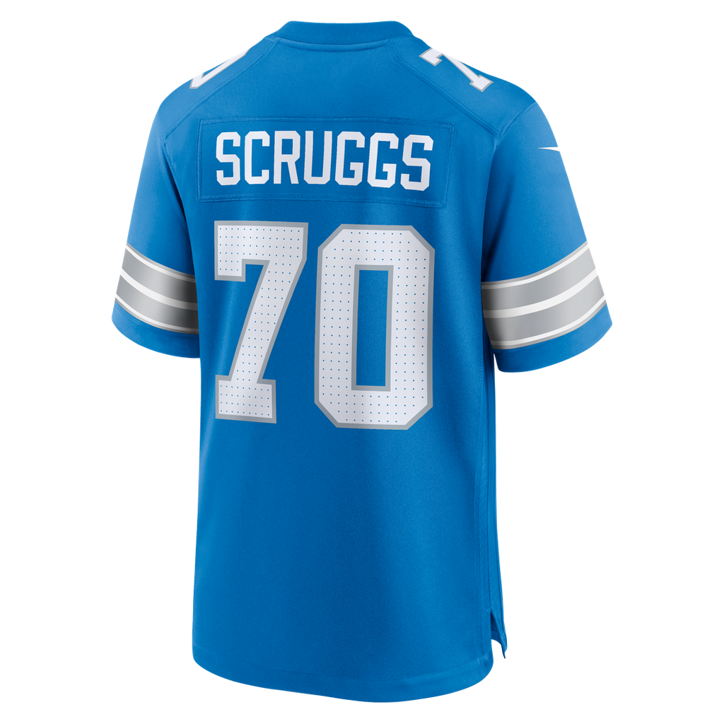 Detroit Lions Juice Scruggs Nike Blue Team Game Jersey product image 3, provided for visual reference and product detail