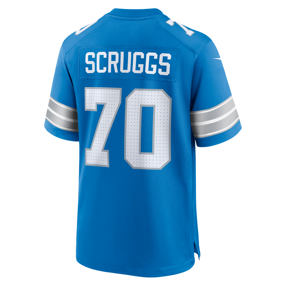 Detroit Lions Juice Scruggs Nike Blue Team Game Jersey product image 3, provided for visual reference and product detail