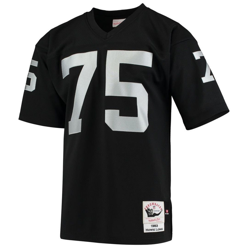 Las Vegas Raiders 1983 Howie Long Mitchell & Ness Black Authentic Throwback Retired Player Jersey product image 2, provided