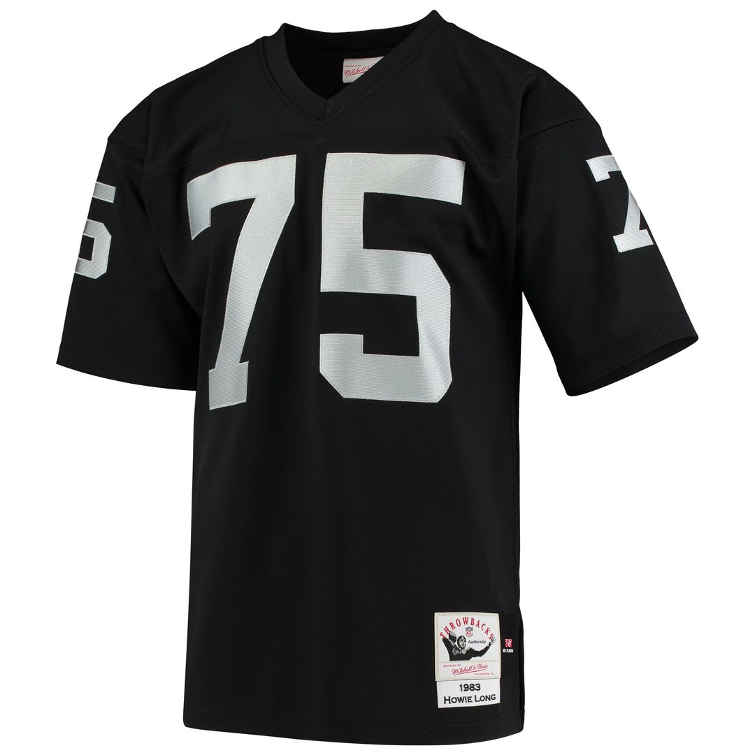 Las Vegas Raiders 1983 Howie Long Mitchell & Ness Black Authentic Throwback Retired Player Jersey product image 2, provided
