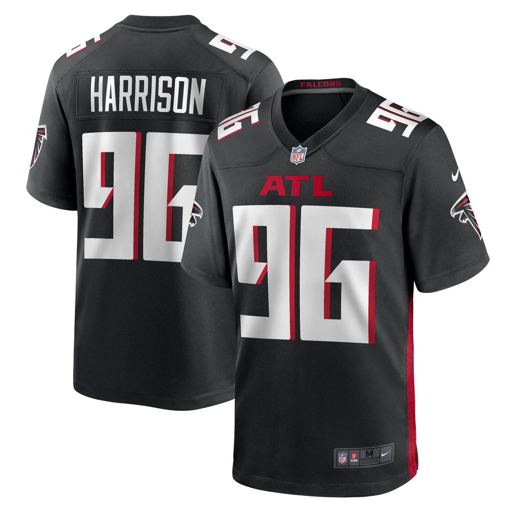 Atlanta Falcons Zach Harrison Nike Black Team Game Jersey product image 1, provided for visual reference and product detail