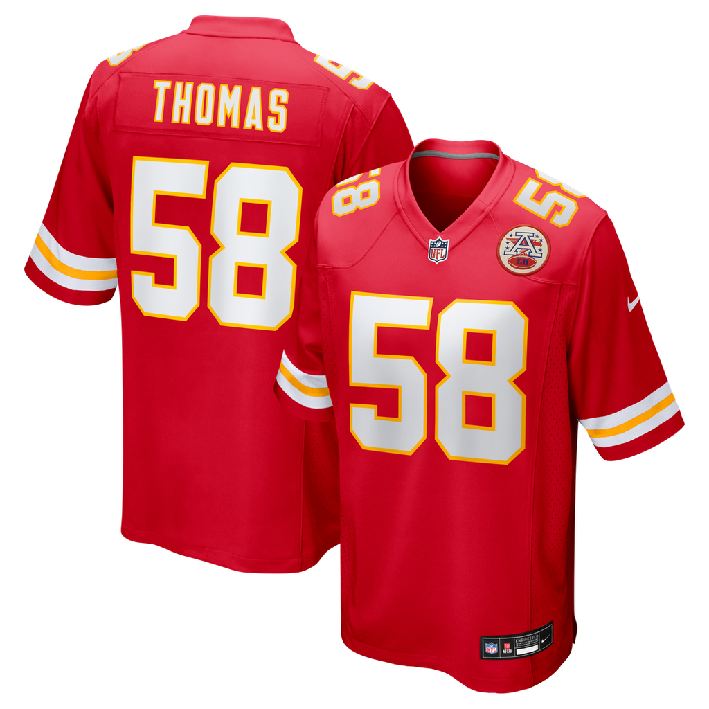 Kansas City Chiefs Derrick Thomas Nike Red Game Retired Player Jersey product image 1, provided for visual reference and