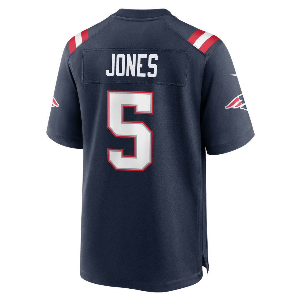 New England Patriots Dre'Mont Jones Nike Navy Team Game Jersey product image 5, provided for visual reference and product