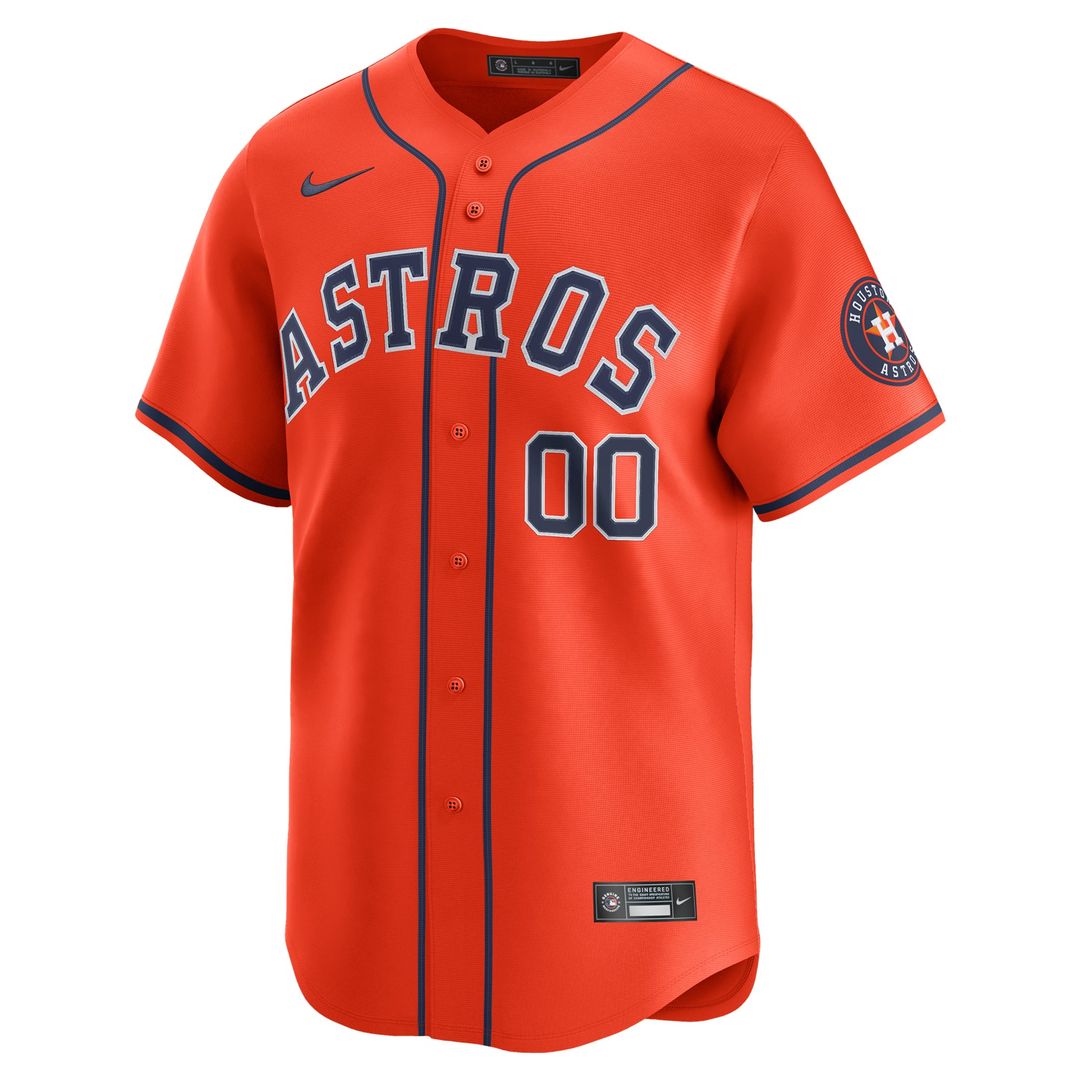 Houston Astros Nike Orange Alternate Limited Custom Jersey product image 5, provided for visual reference and product detail