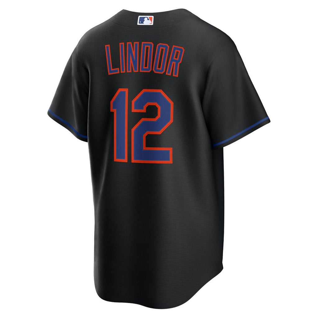 New York Mets Francisco Lindor Nike Black Alternate Replica Jersey product image 3, provided for visual reference and