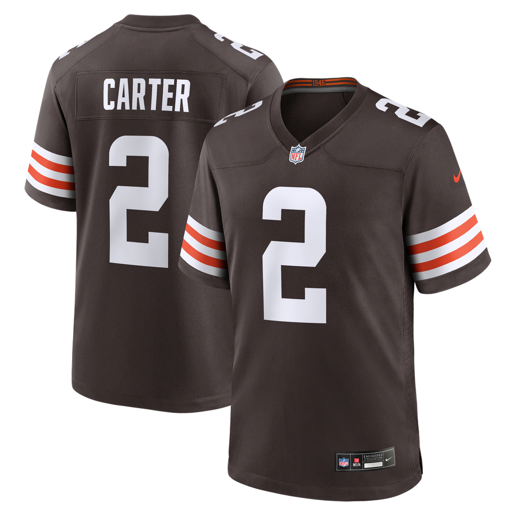Cleveland Browns DeAndre Carter Nike Brown Team Game Jersey product image 1, provided for visual reference and product