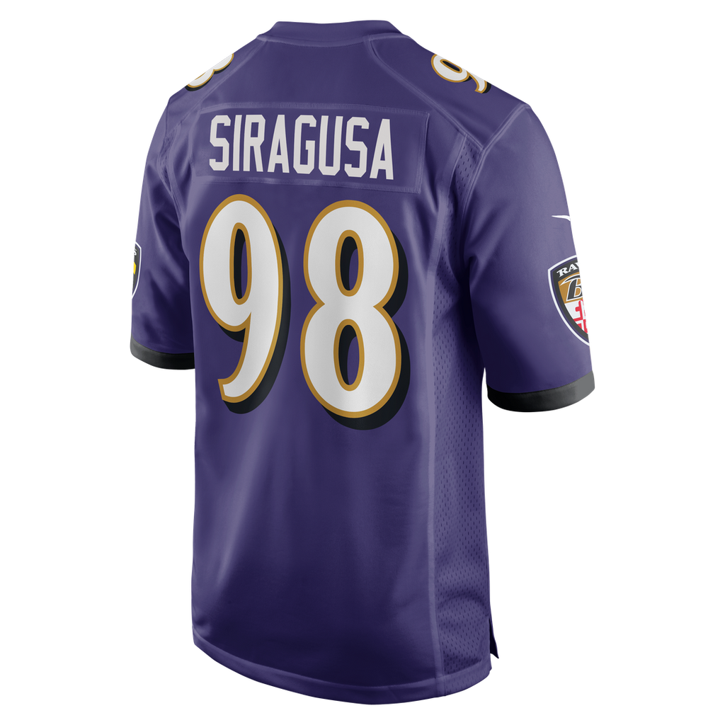 Baltimore Ravens Tony Siragusa Nike Purple Game Retired Player Jersey product image 3, provided for visual reference and