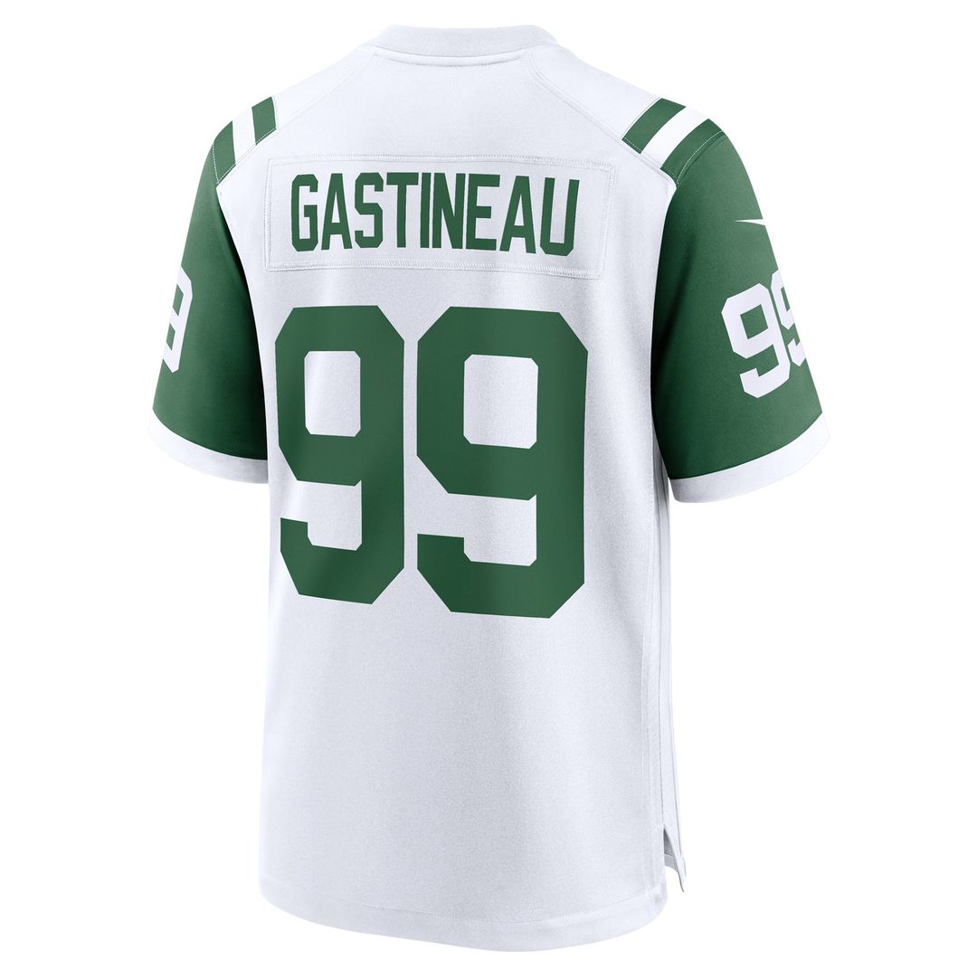 New York Jets Mark Gastineau Nike White Retired Player Alternate Game Jersey product image 3, provided for visual reference