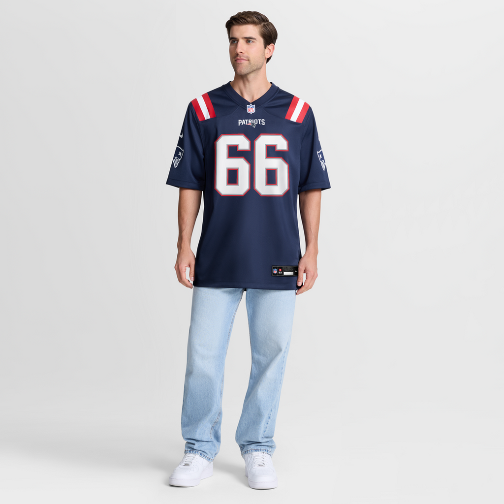 New England Patriots Will Campbell Nike Navy Team Game Jersey product image 4, provided for visual reference and product