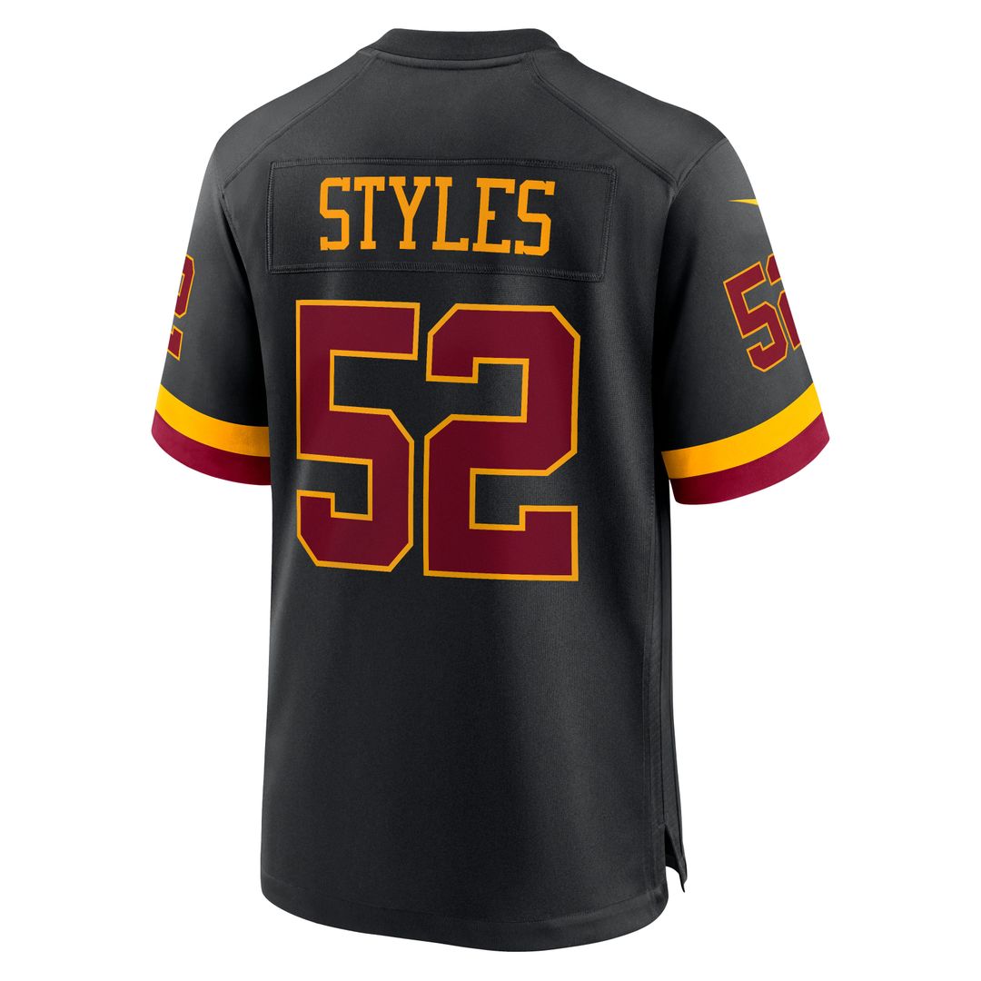 Washington Commanders Sonny Styles Nike Black Game Player Jersey product image 10, provided for visual reference and product